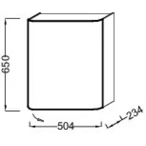 Шкаф Replay 50,4х23,4х65 см, серый ясень, 2 стеклянные полки, 2 полки на дверцах, правый EB1075D-270 Jacob Delafon
