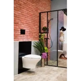 Комплект унитаза с инсталляцией Nouvelle Vague с клавишей хром, с микролифтом, безободковый, с кнопкой E5504-NF-M23 Jacob Delafon