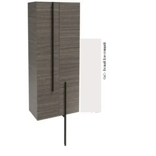 Шкаф-колонна Nouvelle Vague 60х34х147 см, белый блестящий, с 2 дверцами, с 2 съемными и 1 фиксированной полками, реверсивная установка двери, подвесной монтаж EB3048-G1C Jacob Delafon