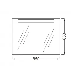Зеркало Presqu'ile 85х65 см, с флуоресцентной подсветкой, с подсветкой EB1109-NF Jacob Delafon