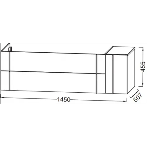 Модуль с раковиной Nouvelle Vague 145 см, белый блестящий, подвесной монтаж EXAP112-Z-00+EB3038-N18 Jacob Delafon