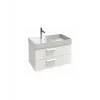 Модуль с раковиной Rythmik 79,5 см, 2 ящика, плавное закрытие, подвесной, плавное закрытие, встроенные ручки, белый лак, подвесной монтаж EXP112-Z-00+EB1302-G1C Jacob Delafon
