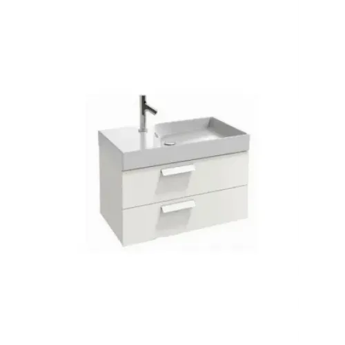Модуль с раковиной Rythmik 79,5 см, 2 ящика, плавное закрытие, подвесной, плавное закрытие, встроенные ручки, белый лак, подвесной монтаж EXP112-Z-00+EB1302-G1C Jacob Delafon