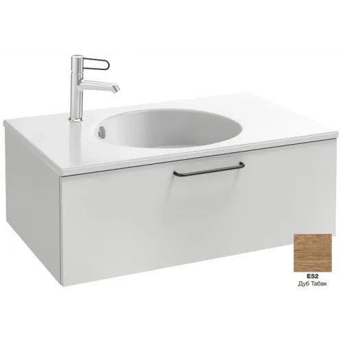 Модуль под раковину Odeon Rive Gauche 80х50,8х28,3 см, 1 ящик, дуб табак, ручка - черный EB2515-R9-E52 Jacob Delafon