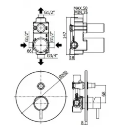 Смеситель для душа Paffoni Light LIG015HG