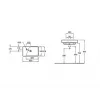 Подвесная раковина Rythmik 60х11х37 см, с гладкой нижней поверхностью, санфарфор, угловая XR112K-Z-00 Jacob Delafon