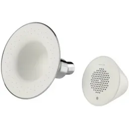 Лейка верхнего душа Moxie 13 см, round, хром / белый, без держателя 9245D-CP Jacob Delafon