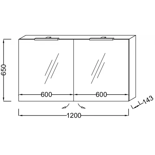 Зеркало 120х65 см, белый, с подсветкой EB1368-N18 Jacob Delafon