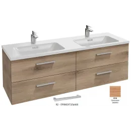 Модуль под раковину Vox 140х46х45,2 см, ореховое дерево, прямоугольная ручка, 4 ящика EB2070-R2-E16 Jacob Delafon