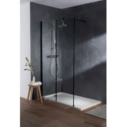 Душевая перегородка Walk-In Serenity 120х200 см, анти-известковое покрытие, 6 мм, черный профиль E14W120-BLV Jacob Delafon