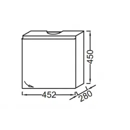 Модуль под раковину Odeon Up 45,2х28х45 см, дуб шампань, шарниры справа EB999D-E19 Jacob Delafon
