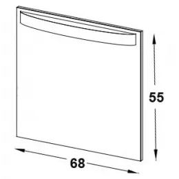 Зеркало Presqu'ile 68х55 см, полотно, с подсветкой EB1108-NF Jacob Delafon