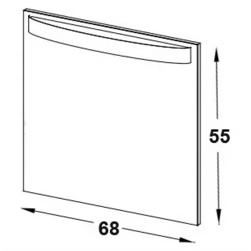 Зеркало Presqu'ile 68х55 см, полотно, с подсветкой EB1108-NF Jacob Delafon
