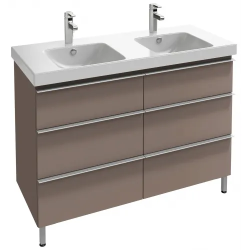 Модуль под раковину Odeon Up 117х48,5х73,8 см, 6 ящиков, светло-коричневый глянцевый EB995-G80 Jacob Delafon