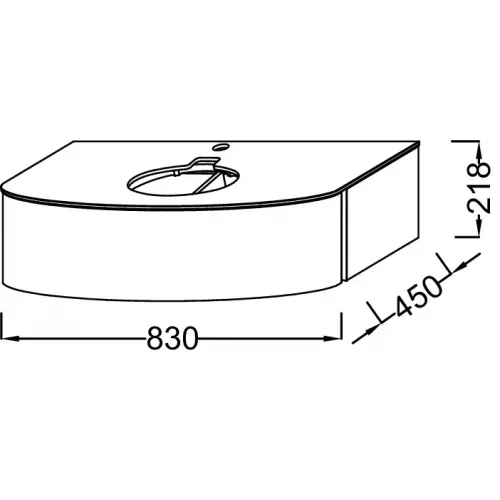 Модуль под раковину Presqu'ile 83х45х21,8 см, 1 ящик, бежевый сатин EB1106-R-S04 Jacob Delafon