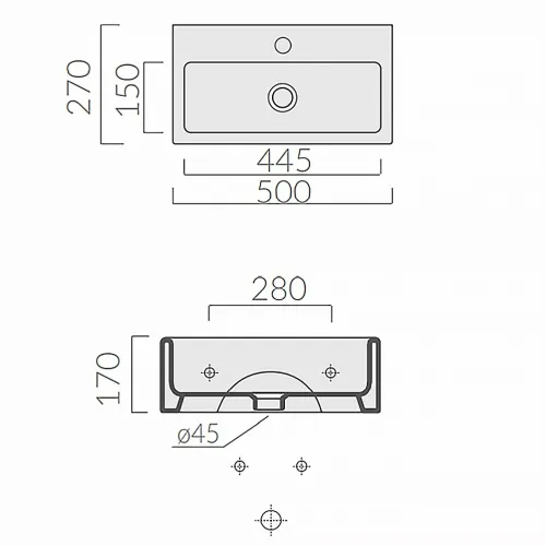 Раковина GALASSIA PLUS DESIGN 6031M