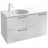 Модуль под раковину Odeon Rive Gauche 100х50,8х56,8 см, 2 ящика + 1 дверца, белый блестящий, ручки черные EB2544-R9-N18 Jacob Delafon