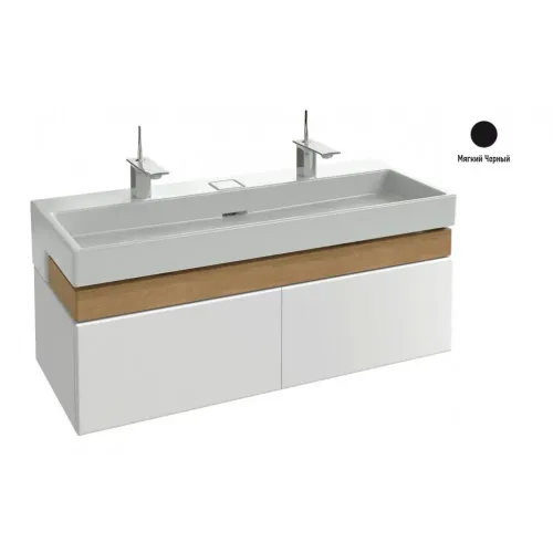 Модуль с раковиной Terrace 150 см, цвет мягкий черный, подвесной монтаж, система push-to-open EXA112-00+EB1189-M61 Jacob Delafon