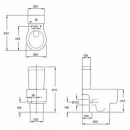Чаша унитаза-компакта Patio UJD102-00 Jacob Delafon