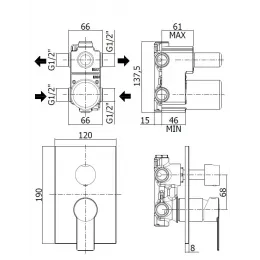 Смеситель для душа Paffoni Tango TA018CR/M
