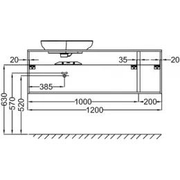 Модуль под раковину Nouvelle Vague 120х51,2х46,8 см, аквамарин матовый EB3042-M43 Jacob Delafon