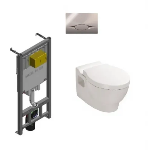 Комплект с инсталляцией с микролифтом E29025-NF+E29027-CP+E1585-00 Jacob Delafon