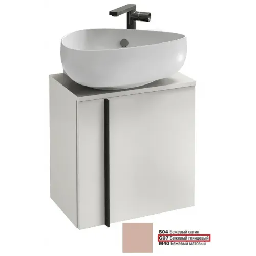 Модуль под раковину Nouvelle Vague 45х30х46,8 см, шарниры справа, 1 полка, бежевый глянцевый EB3045D-G97 Jacob Delafon
