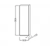 Шкаф Rythmik 30х13,5х96 см, белый блестящий, 2 стеклянные полки, 1 дверца, шарниры слева, левый EB1059G-G1C Jacob Delafon