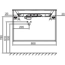Модуль под раковину Odeon Rive Gauche 80х50,8х56,8 см, дуб табак EB2522-R9-E52 Jacob Delafon