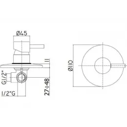 Смеситель для душа Paffoni Light LIG011ST