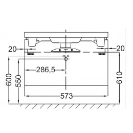 Модуль под раковину Reve 57х43,5х44,5 см, серый антрацит лак, 1 выдвижной ящик, с бельевой корзиной EB1130-442 Jacob Delafon