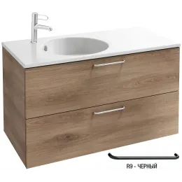 Модуль под раковину Odeon Rive Gauche 100х50,8х56,8 см, квебекский дуб, ручки черные EB2524-R9-E10 Jacob Delafon