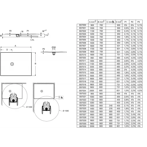 Душевой уголок Contra 140х90х195 см, помятая коробка, матовый E22FC90-BL+E22C140-BL+E67025-NAD+E9A1364-CP/У Jacob Delafon