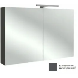 Зеркало 120х65 см, с подсветкой, серый антрацит лак, с подсветкой EB798RU-442 Jacob Delafon