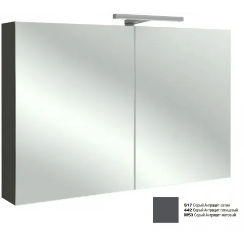 Зеркало 120х65 см, с подсветкой, серый антрацит лак, с подсветкой EB798RU-442 Jacob Delafon