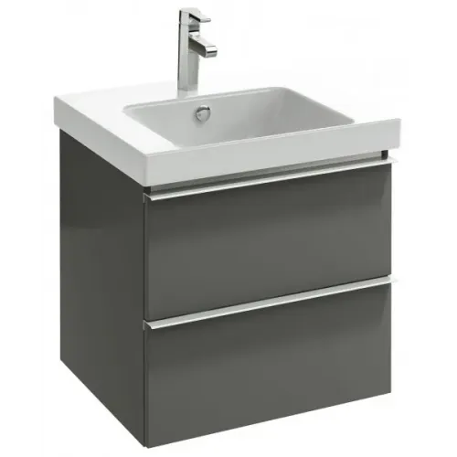 Модуль с раковиной Odeon Up 60 см, черное дерево, 2 выдвижных ящика, с 1 отверстием под смеситель, подвесной монтаж E4778-00+EB878-E15 Jacob Delafon