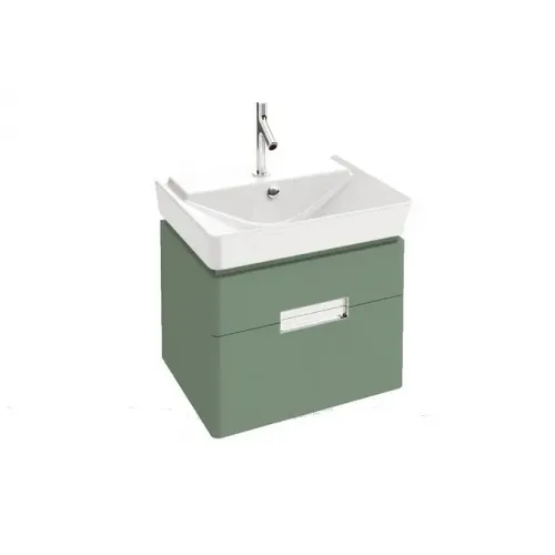 Модуль с раковиной Reve 60 см, оливковый блестящий, 2 выдвижных ящика, с переливным отверстием, подвесной монтаж E4802-00+EB1134-G95 Jacob Delafon