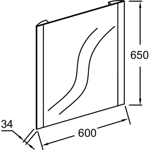 Зеркало 60х65 см, вертикальная подсветка, с подсветкой, с подогревом EB1470-NF Jacob Delafon