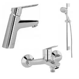 Комплект смесителей Lucien для раковины, для ванны и душа, душевой гарнитур E20850RU-CP Jacob Delafon