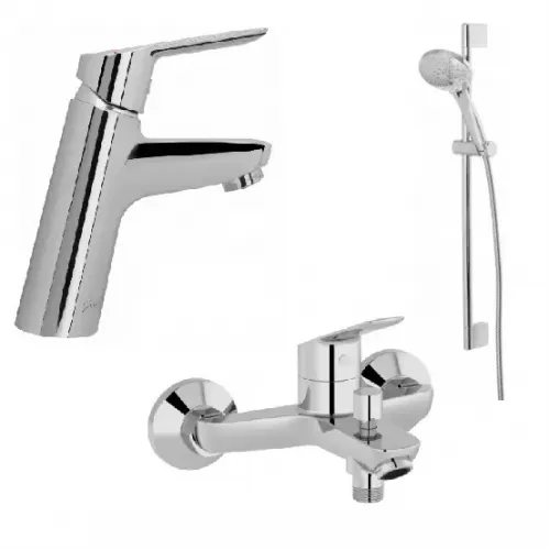 Комплект смесителей Lucien для раковины, для ванны и душа, душевой гарнитур E20850RU-CP Jacob Delafon