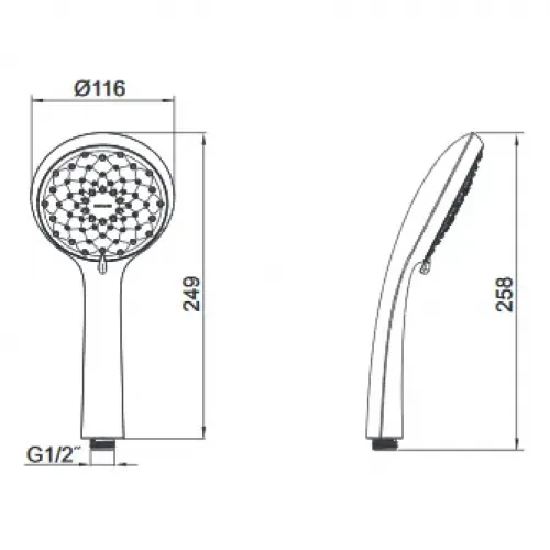 Душевая лейка Awaken 11 см, 3 режима, без шланга E72421RU-CP Jacob Delafon