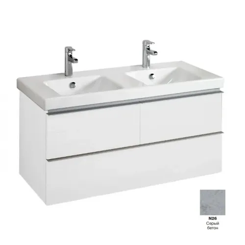 Модуль под раковину Odeon Up 117х48,5х53 см, 3 ящика, серый бетон EB892-N26 Jacob Delafon
