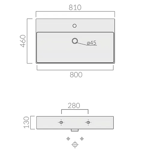Раковина подвесная GALASSIA Meg11Pro 8973