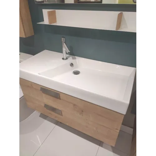 Комплект мебели для ванной Rythmik 100 см, арлингтонский дуб, +шкаф-колонна, выставочный образец, подвесной монтаж EB1304-E70+EXN112-Z-00+EB1058G-E70/У Jacob Delafon