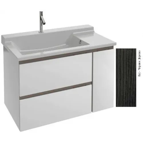 Модуль под раковину Soprano 96х53,5х63,4 см, черное дерево меламин, 1 дверца и 2 выдвижных ящика EB1331-E15 Jacob Delafon