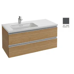 Модуль под раковину Vox 100х46х45 см, серый антрацит лак, 2 ящика, встроенные ручки EB2025-RA-442 Jacob Delafon