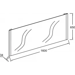 Зеркало 160х65 см, вертикальная подсветка, с подсветкой, с подогревом EB1477-NF Jacob Delafon