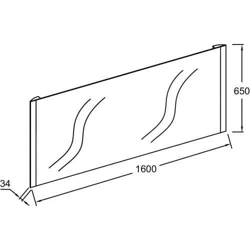 Зеркало 160х65 см, вертикальная подсветка, с подсветкой, с подогревом EB1477-NF Jacob Delafon