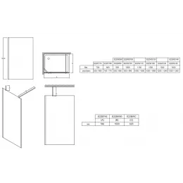 Душевая перегородка Walk-In Contra 90х200 см, 8 мм E22W90-GA Jacob Delafon