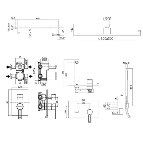 Комплект для душа PAFFONI Ringo KITRIN018CR105KING